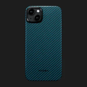 Чохол Pitaka MagEZ Case 4 для iPhone 15 Plus (Black/Blue Twill)
