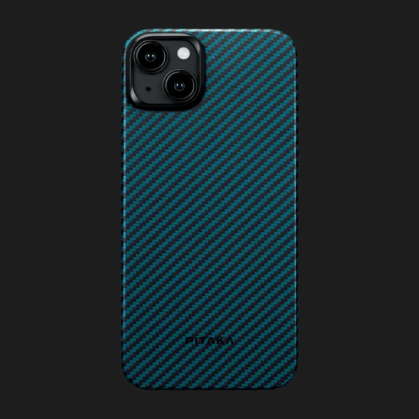 Чохол Pitaka MagEZ Case 4 для iPhone 15 Plus (Black/Blue Twill)