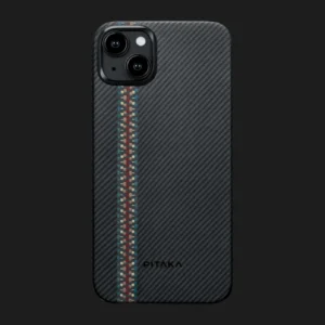 Чохол Pitaka MagEZ Case 4 для iPhone 15 Plus (Black/Blue Twill)