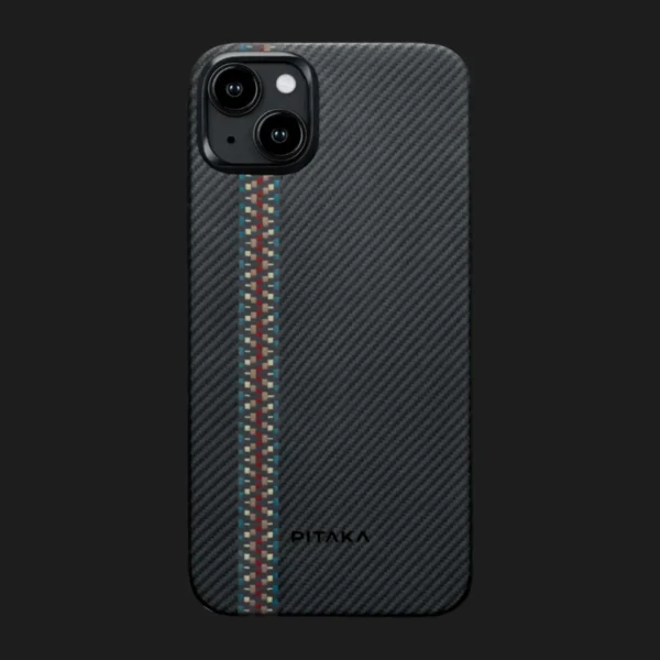 Чохол Pitaka MagEZ Case 4 для iPhone 15 Plus (Black/Blue Twill)