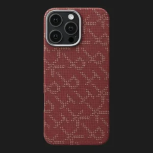 Чохол Pitaka Monogram Tactile Woven Case для iPhone 16 Pro (Red/Gold)