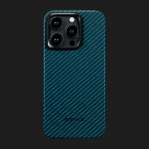 Чохол Pitaka MagEZ Case 4 для iPhone 15 Pro (Black/Blue Twill)