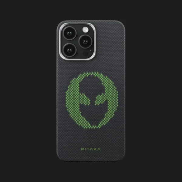 Чохол Pitaka Aries Tactile Woven Case для iPhone 15 Pro Max Alien (Black&Green)