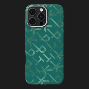 Чохол Pitaka Monogram Tactile Woven Case для iPhone 16 Pro (Green/Gold)