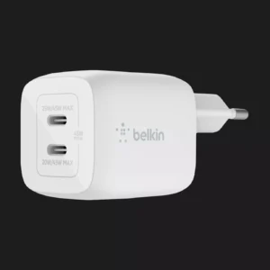 Зарядний пристрій Belkin Home Charger 45W GAN PD PPS Dual USB-С