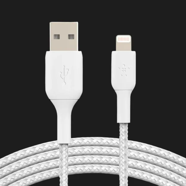 Кабель Belkin Braided Lightning Cable 2m (White)