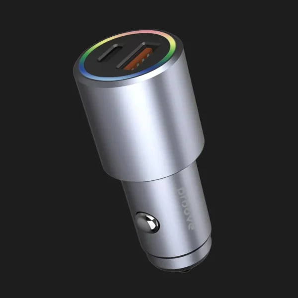 Автомобільний зарядний пристрій Proove Double Energy Plus 53W (USB + Type-C) (Gray)