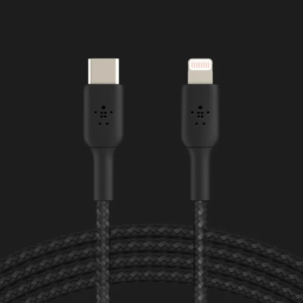 Кабель Belkin Braided USB-С to Lightning 2m (Black)