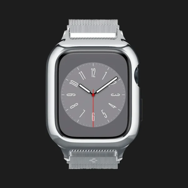 Чохол-ремінець Spigen Metal Fit Pro для Apple Watch 44/45mm (Silver)