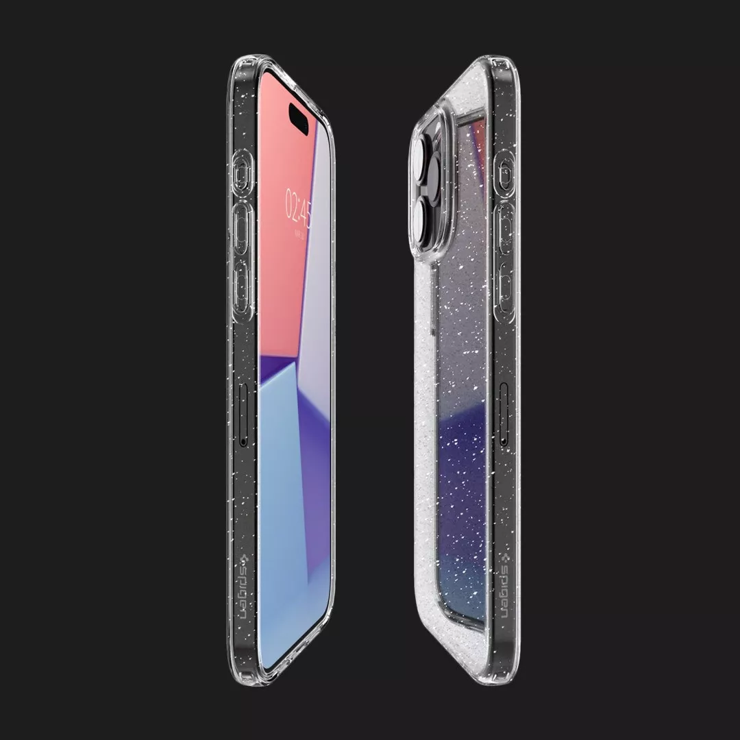 Чохол Spigen Liquid Crystal Glitter для iPhone 15 Pro (Crystal Quartz) - Зображення 3